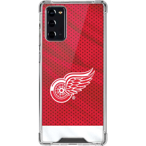 NHL Detroit Red Wings Home Jersey Galaxy Note20 5G Clear Case