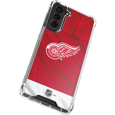 NHL Detroit Red Wings Home Jersey Galaxy S22 Plus Clear Case