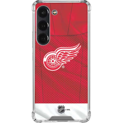NHL Detroit Red Wings Home Jersey Galaxy S23 Clear Case