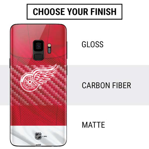 NHL Detroit Red Wings Home Jersey Galaxy S9 Skin