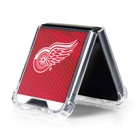 NHL Detroit Red Wings Home Jersey Galaxy Z Flip5 5G Clear Case