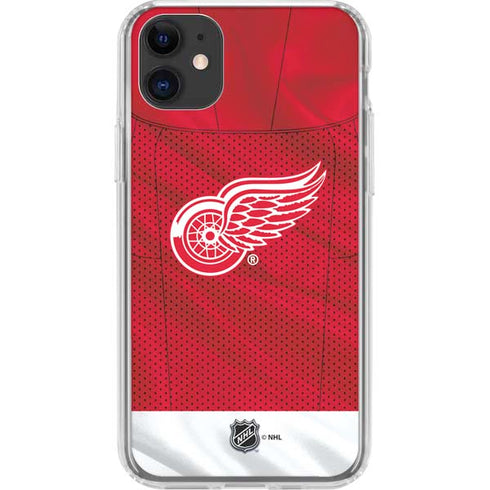 NHL Detroit Red Wings Home Jersey iPhone 11 Clear Case