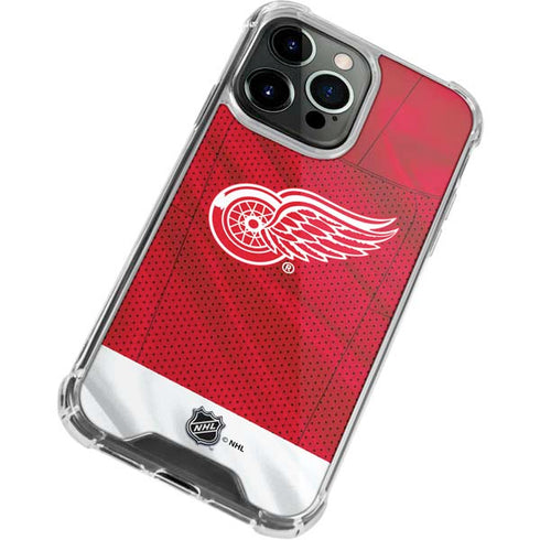 NHL Detroit Red Wings Home Jersey iPhone 13 Pro Clear Case