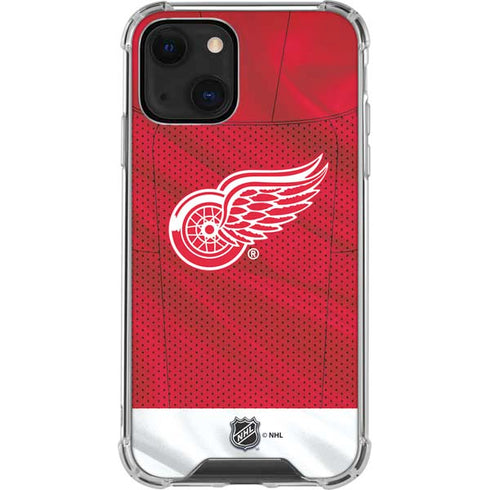 NHL Detroit Red Wings Home Jersey iPhone 14 Plus Clear Case