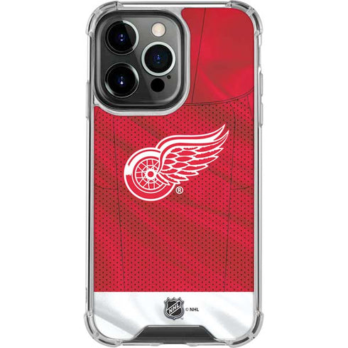 NHL Detroit Red Wings Home Jersey iPhone 15 Pro Clear Case