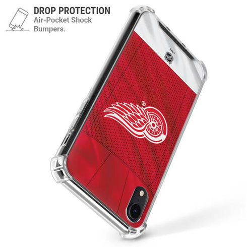 NHL Detroit Red Wings Home Jersey iPhone XR Clear Case