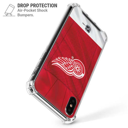 NHL Detroit Red Wings Home Jersey iPhone XS Max Clear Case