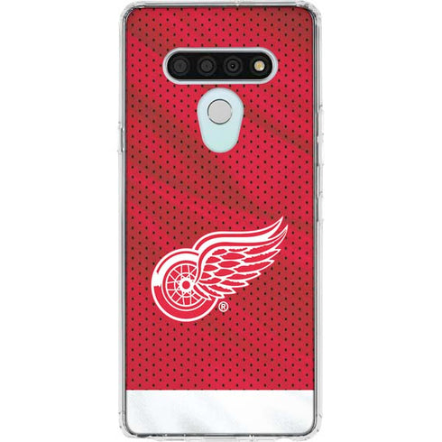 NHL Detroit Red Wings Home Jersey LG Stylo 6 Clear Case