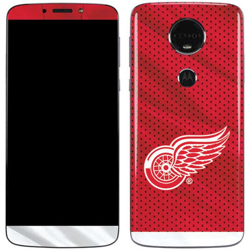 NHL Detroit Red Wings Home Jersey Moto E5 Plus Skin