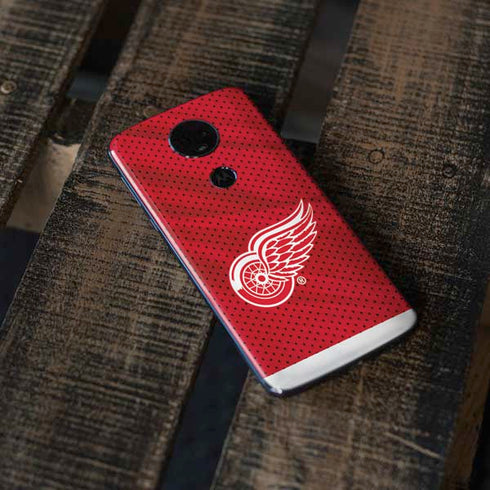NHL Detroit Red Wings Home Jersey Moto E5 Plus Skin
