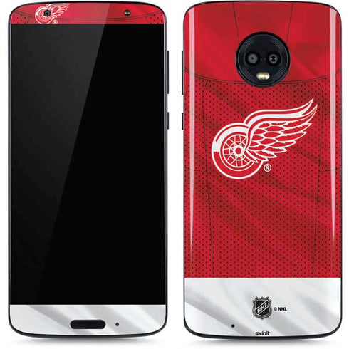 NHL Detroit Red Wings Home Jersey Moto G6 Skin