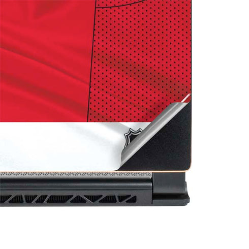 NHL Detroit Red Wings Home Jersey MSI GS65 Stealth Laptop Skin