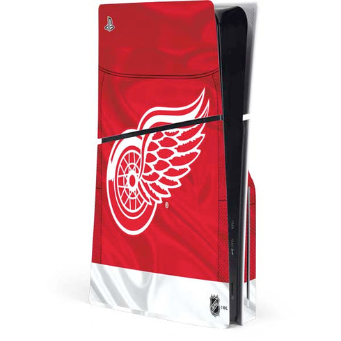 NHL Detroit Red Wings Home Jersey PS5 Slim Disk Console Skin
