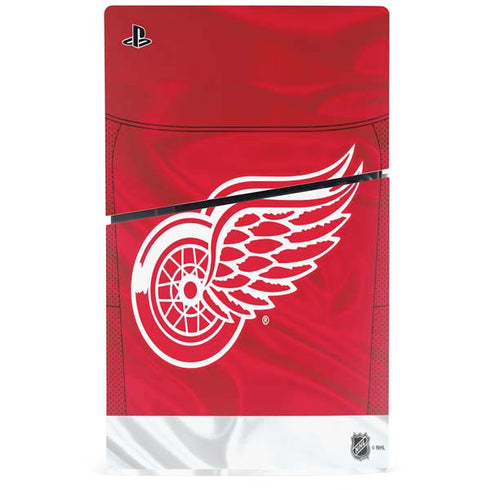 NHL Detroit Red Wings Home Jersey PS5 Slim Disk Console Skin