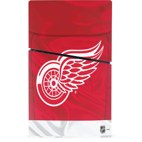 NHL Detroit Red Wings Home Jersey PS5 Slim Digital Edition Console Skin