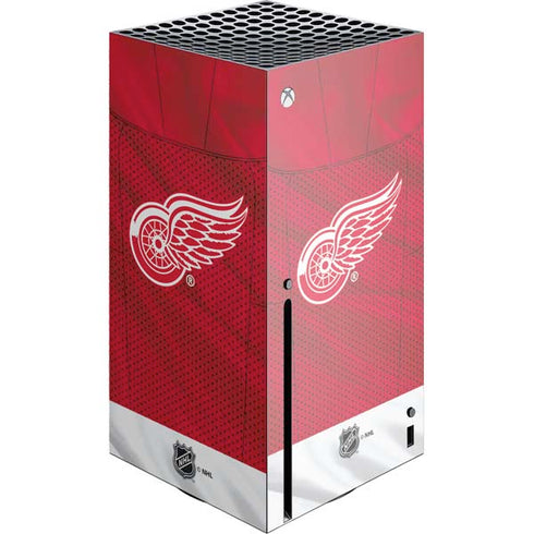 NHL Detroit Red Wings Home Jersey Xbox Series X Console Skin