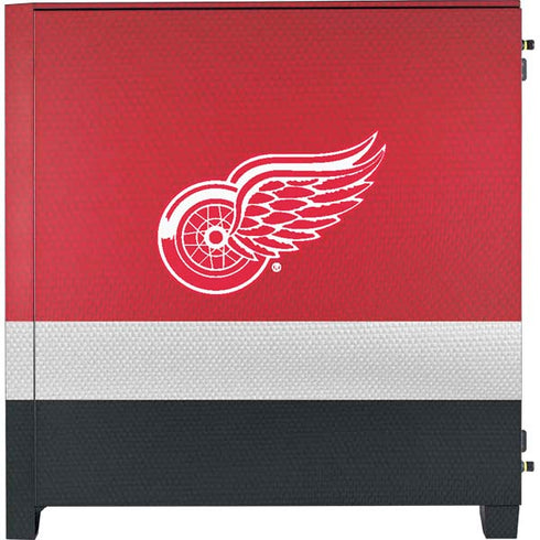 NHL Detroit Red Wings Jersey Corsair 4000D Tempered Glass Mid-Tower ATX Case Skin