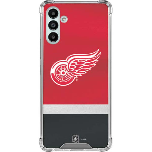 NHL Detroit Red Wings Jersey Galaxy A13 5G Clear Case