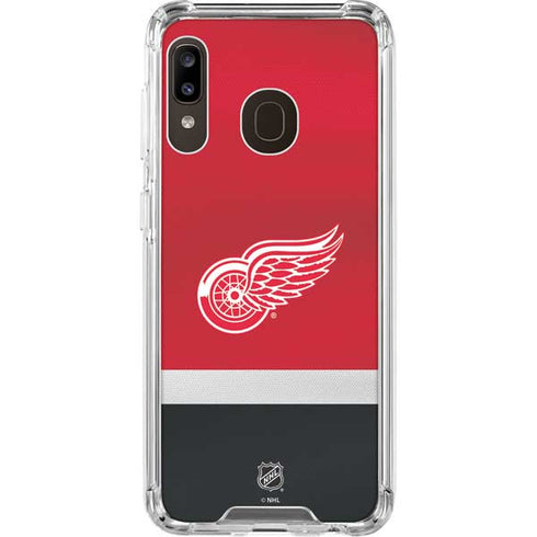 NHL Detroit Red Wings Jersey Galaxy A30 Clear Case