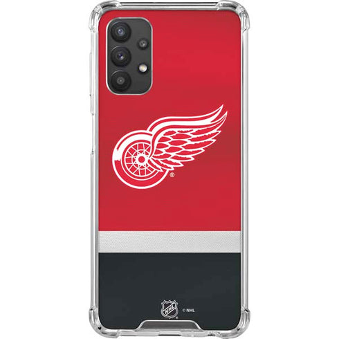 NHL Detroit Red Wings Jersey Galaxy A32 5G Clear Case