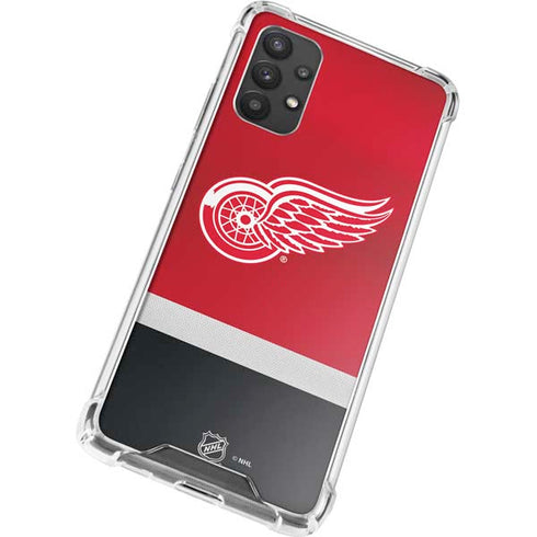 NHL Detroit Red Wings Jersey Galaxy A32 5G Clear Case