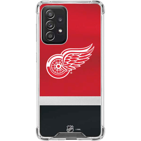 NHL Detroit Red Wings Jersey Galaxy A52 5G Clear Case