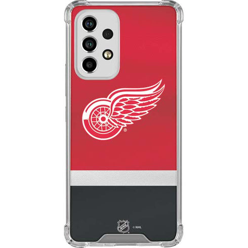 NHL Detroit Red Wings Jersey Galaxy A53 5G Clear Case