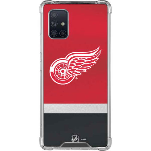NHL Detroit Red Wings Jersey Galaxy A71 5G Clear Case