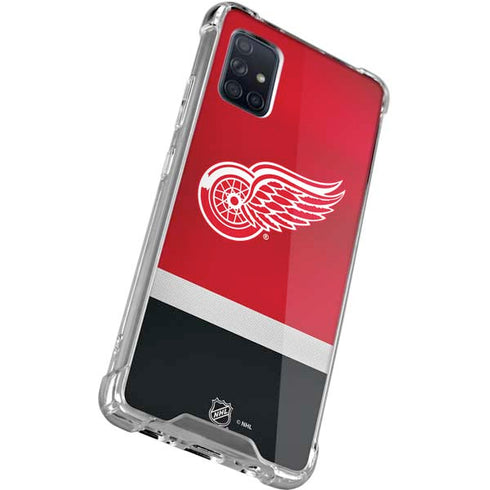 NHL Detroit Red Wings Jersey Galaxy A71 5G Clear Case