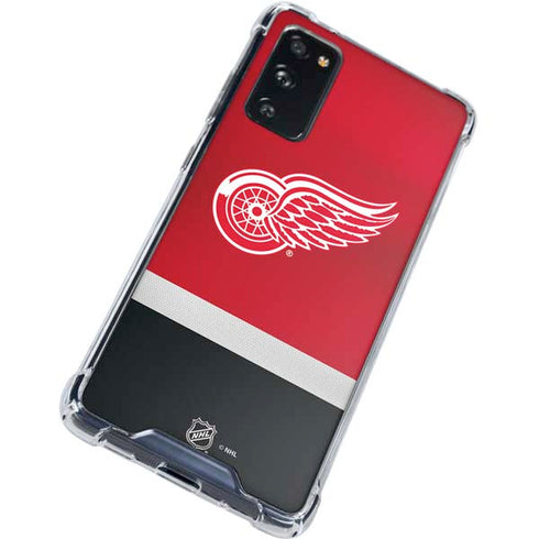 NHL Detroit Red Wings Jersey Galaxy S20 FE Clear Case