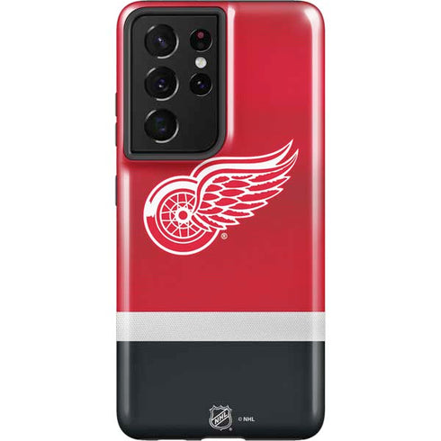 NHL Detroit Red Wings Jersey Galaxy S21 Ultra 5G Pro Case