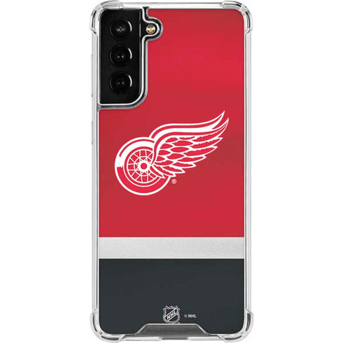 NHL Detroit Red Wings Jersey Galaxy S22 Plus Clear Case