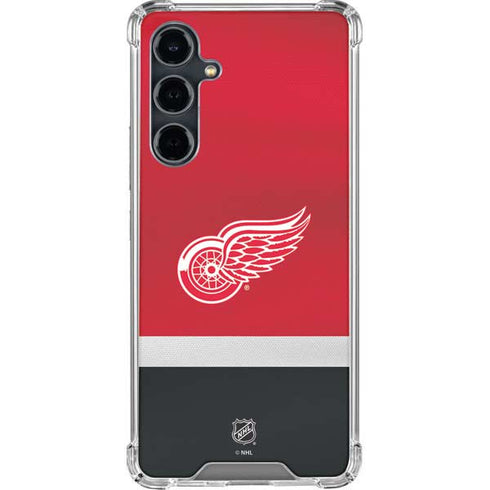 NHL Detroit Red Wings Jersey Galaxy S23 FE Clear Case