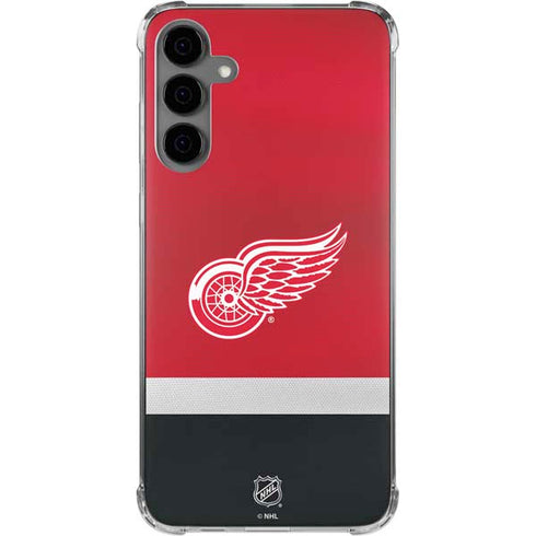 NHL Detroit Red Wings Jersey Galaxy S24 Plus Clear Case
