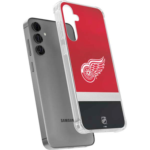 NHL Detroit Red Wings Jersey Galaxy S24 Plus Clear Case