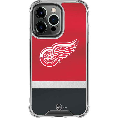 NHL Detroit Red Wings Jersey iPhone 13 Pro Clear Case
