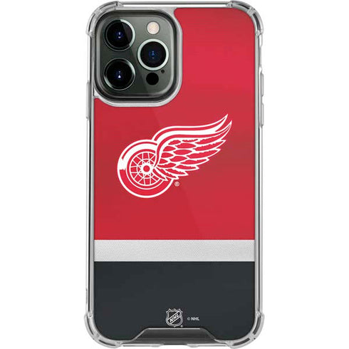 NHL Detroit Red Wings Jersey iPhone 13 Pro Max Clear Case
