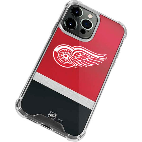 NHL Detroit Red Wings Jersey iPhone 13 Pro Max Clear Case