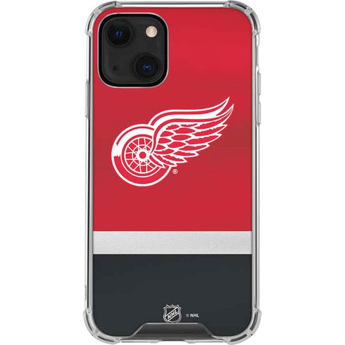 NHL Detroit Red Wings Jersey iPhone 14 Plus Clear Case