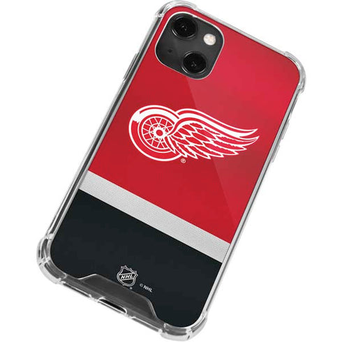 NHL Detroit Red Wings Jersey iPhone 14 Plus Clear Case