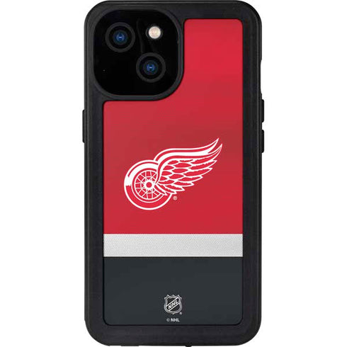 NHL Detroit Red Wings Jersey iPhone 15 Waterproof Case