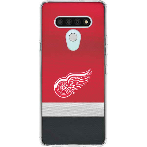 NHL Detroit Red Wings Jersey LG Stylo 6 Clear Case