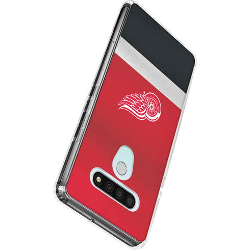 NHL Detroit Red Wings Jersey LG Stylo 6 Clear Case