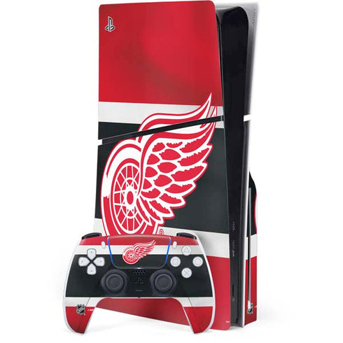 NHL Detroit Red Wings Jersey PS5 Slim Disk Bundle Skin