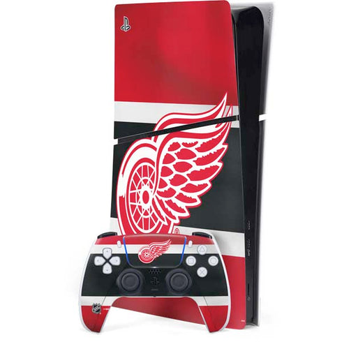 NHL Detroit Red Wings Jersey PS5 Slim Digital Edition Bundle Skin
