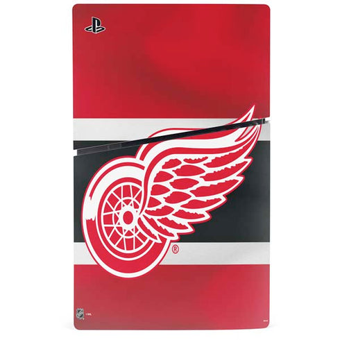 NHL Detroit Red Wings Jersey PS5 Slim Digital Edition Console Skin