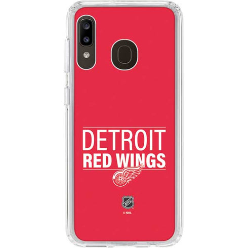NHL Detroit Red Wings Lineup Galaxy A20 Clear Case
