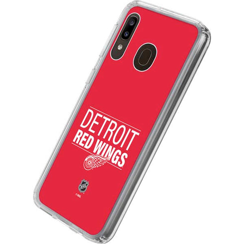 NHL Detroit Red Wings Lineup Galaxy A20 Clear Case