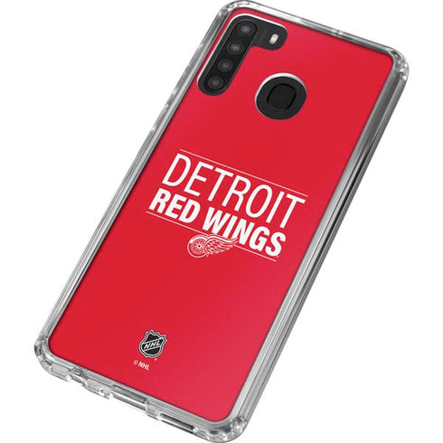 NHL Detroit Red Wings Lineup Galaxy A21 Clear Case