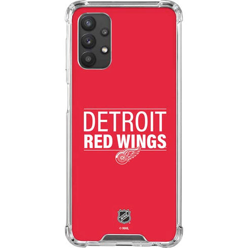 NHL Detroit Red Wings Lineup Galaxy A32 5G Clear Case